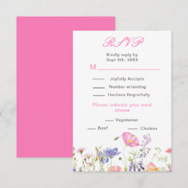 Wildblume Spring Floral RSVP Karte