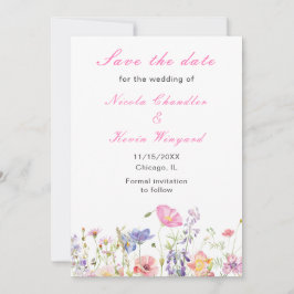 Wildblume Spring Floral Save The Date