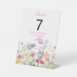 Wildblume Spring Floral Table Sockelschild