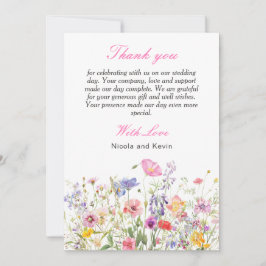 Wildblume Spring Floral Vielen Dank Dankeskarte