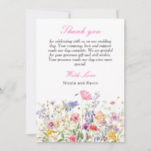 Wildblume Spring Floral Vielen Dank Dankeskarte