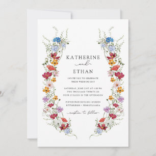 Wildblume Spring Floral Wedding Einladungen