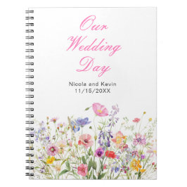 Wildblume Spring Floral Wedding Planner Notizblock