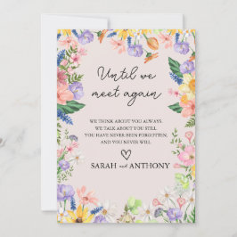 Wildblume Spring in Love Memory Wedding Sign Einladung