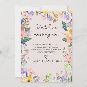 Wildblume Spring in Love Memory Wedding Sign Einladung