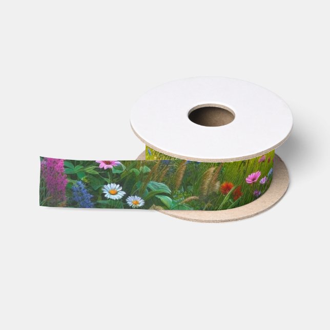 Wildblume Spring Meadow Craft Ribbon Satinband (Spule)