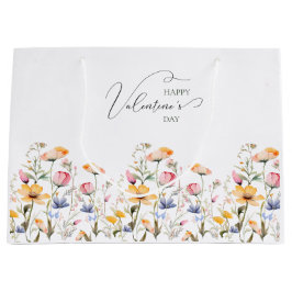 Wildblume Spring Meadow Valentinstag Große Geschenktüte