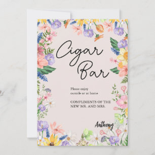 Wildblume Spring Wedding Cigar Sign Card Einladung