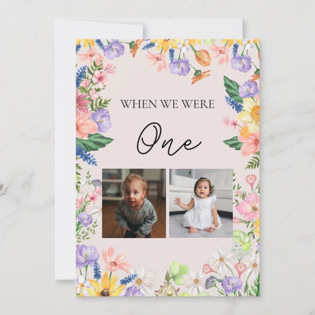 Wildblume Spring Wedding Table Word Number Card Einladung (Vorderseite)