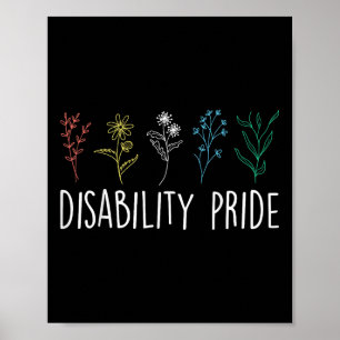 Wildblume Stolz Behinderte Monat des Stolzes für B Poster