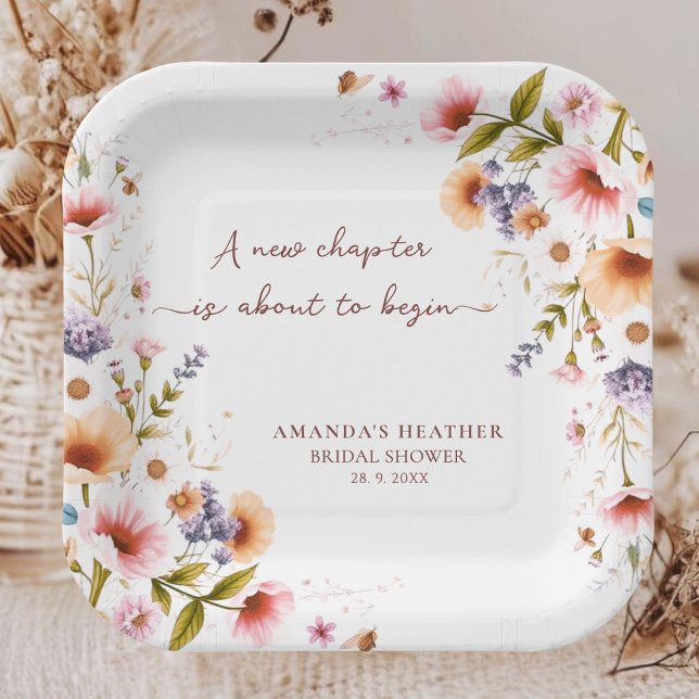 Wildblume Storybook Brautparty Party Pappteller (Von Creator hochgeladen)