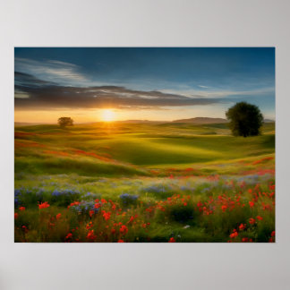 Wildblume-Strahlung: Sonnenlicht Poster