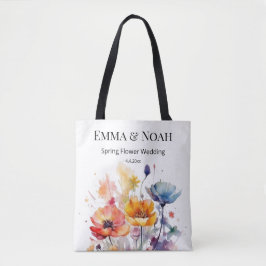 Wildblume Symphonie: Buntes Frühlingswasser Tasche