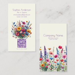 Wildblume Symphony-Cream-Business Cards Visitenkarte