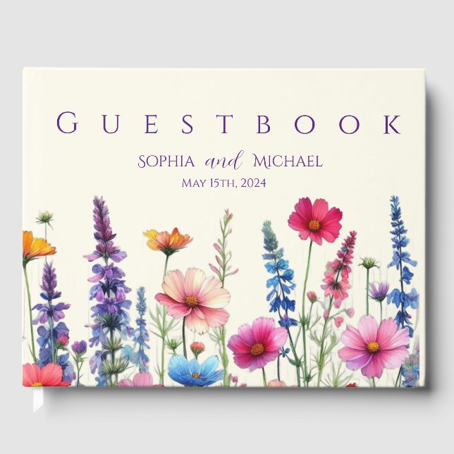 Wildblume Symphony-Guest-Book Gästebuch (Vorderseite)