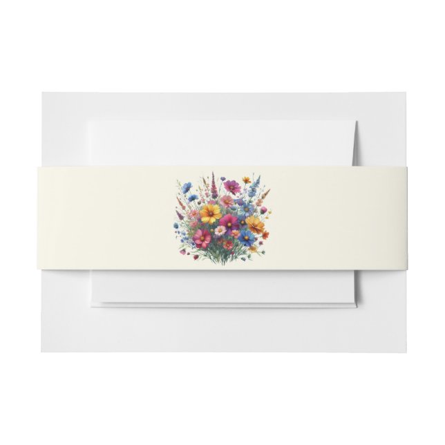 Wildblume Symphony Wedding Einladungsbanderole (Vorderseite Beispiel)