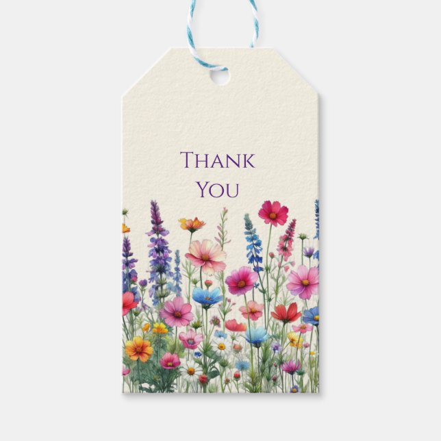 Wildblume Symphony-Wedding- Geschenkanhänger (Vorderseite)