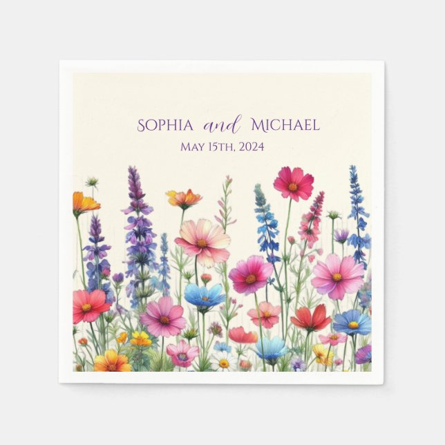 Wildblume Symphony Wedding - Napkins Serviette (Vorderseite)