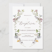 Wildblume Taufe Einladung