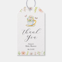 Wildblume Tea Baby Dusche Geschenketiketten Geschenkanhänger