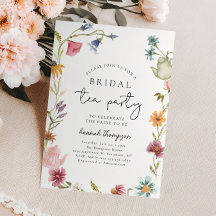Wildblume Tea Bridal Dusche Einladung