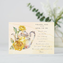 Wildblume Tee Party Babydusche Dankeskarte