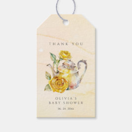Wildblume Tee Party Babydusche Geschenkanhänger