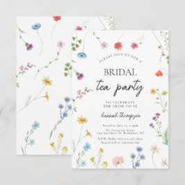 Wildblume Tee Party Brautparty Einladung