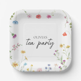 Wildblume Tee Party Brautparty Pappteller