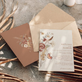 Wildblume Terracotta Einladung