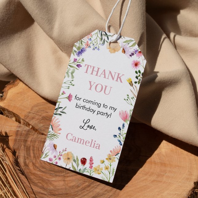 Wildblume Thema Vielen Dank Tag Geschenkanhänger (Von Creator hochgeladen)