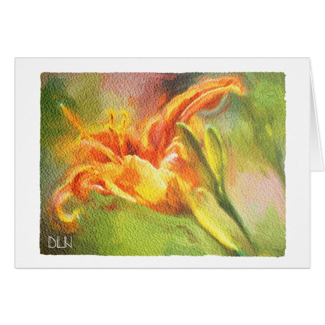 Wildblume Tiger Lilie/Blütenfarben/Aquarellbild (Vorderseite (Horizontal))