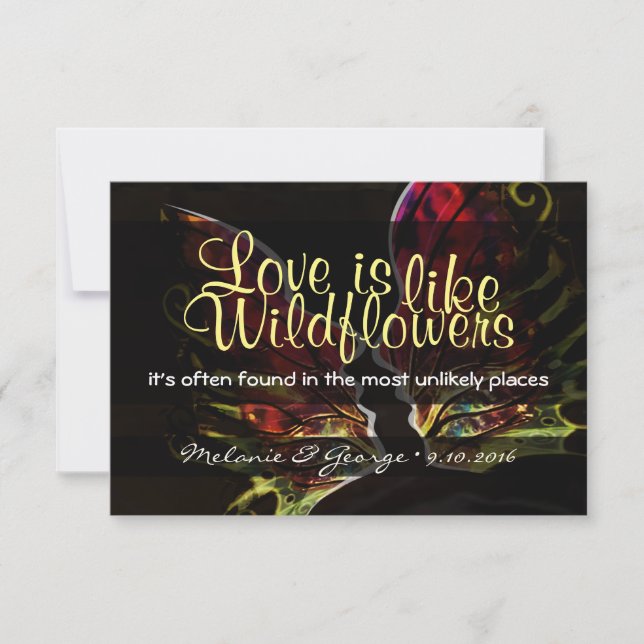 Wildblume UAWG RSVP Karte (Vorderseite)
