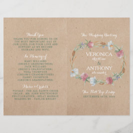 Wildblume über das Hochzeitsprogramm von Kraft