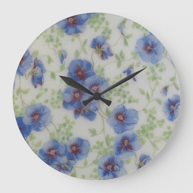 Wildblume-Uhr-Uhr Große Wanduhr (Vorderseite)