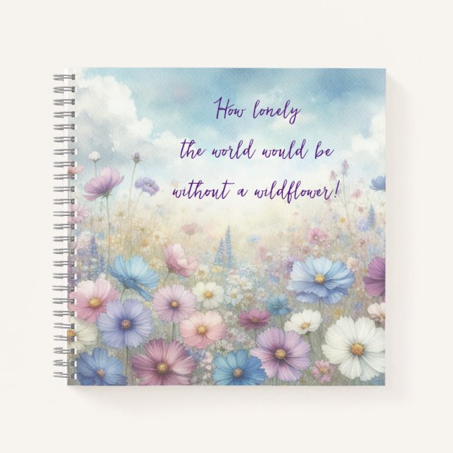 Wildblume und Angebot Notizbuch (Vorderseite)