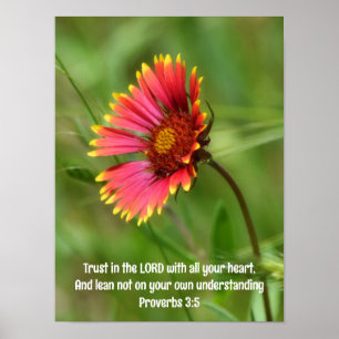 Wildblume und Bibelverse für das Feuerrad Poster