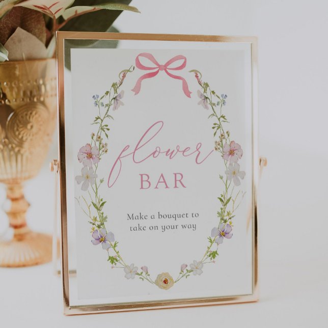 Wildblume und Schmetterlinge Blume Bouquet Bar Sig Poster (Von Creator hochgeladen)