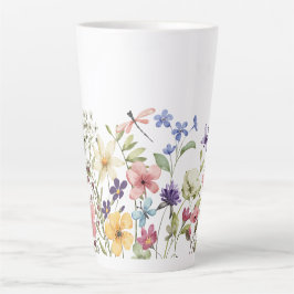 Wildblume und Schmetterlingsmuster Milchtasse