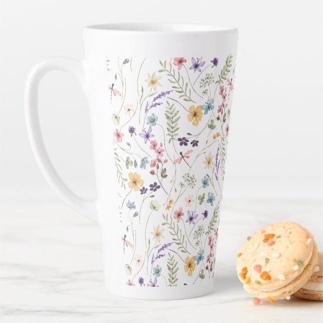 Wildblume und Schmetterlingsmuster Milchtasse (Beispiel)