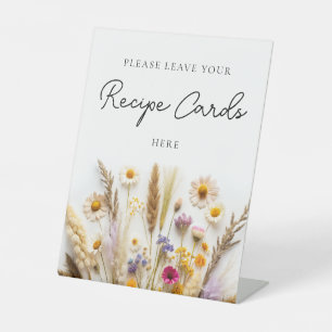 Wildblume Verlasse hier Ihre Rezept-Karte Sockelschild