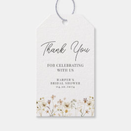 Wildblume von Aquarellfarben Danke Geschenkanhänger