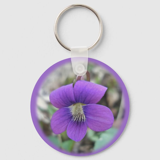 Wildblume von Violetten Schlüsselanhänger (Vorderseite)