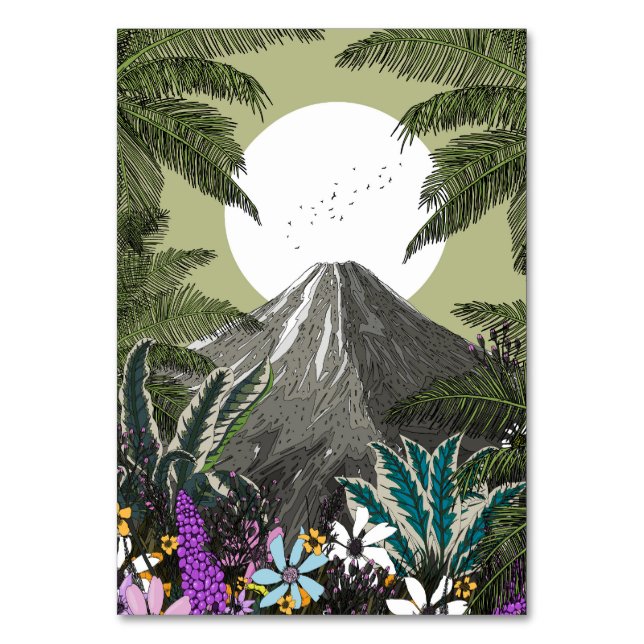 Wildblume Vulkanberg Tischnummer (Vorderseite)