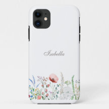 Wildblume Wasserfarbe Individuelle Name