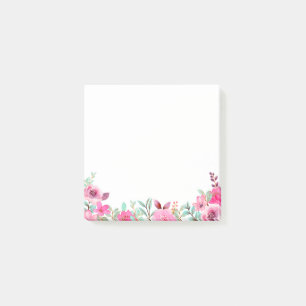 Wildblume Wasserfarbe Post-it Klebezettel