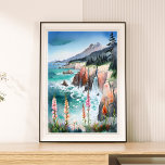 Wildblume Wasserfarbe Serene Küste Landschaft Poster<br><div class="desc">2:3 Verhältnis. Entdecken Sie die Küste mit diesem ruhigen Wasserfarbenplakat mit Wildblumen und sanften Wellen. Diese friedliche Küstenlandschaft bringt die beruhigende Schönheit der Natur in Ihren Raum und macht sie zu einer idealen Ergänzung,  um eine beruhigende,  am Strand inspiriert Atmosphäre in Ihrem Zuhause oder Büro zu schaffen.</div>