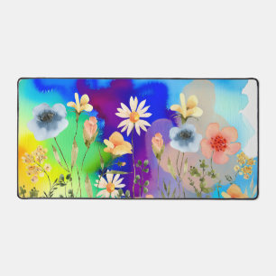 Wildblume Wasserfarben Art Farbige Blüte Schreibtischunterlage