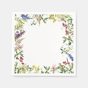 Wildblume Wasserfarben Brautparty Serviette