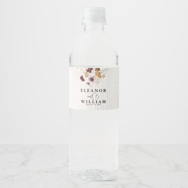 Wildblume Wasserfarbenflorale Hochzeit (Vorderseite)